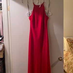 Calvin Klein dress , Size 6 . Red , long